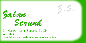 zalan strunk business card